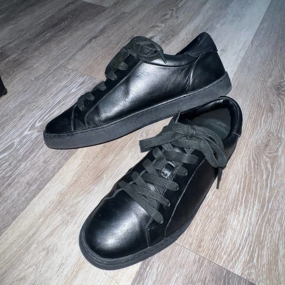 Coach Black Leather Sneakers c126 Low Top Size 11D - Picture 9 of 10